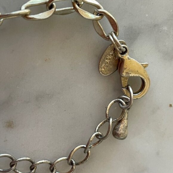 LIA SOPHIA Gold Tone Etched Link Long Necklace Vintage Retired - Picture 10 of 13